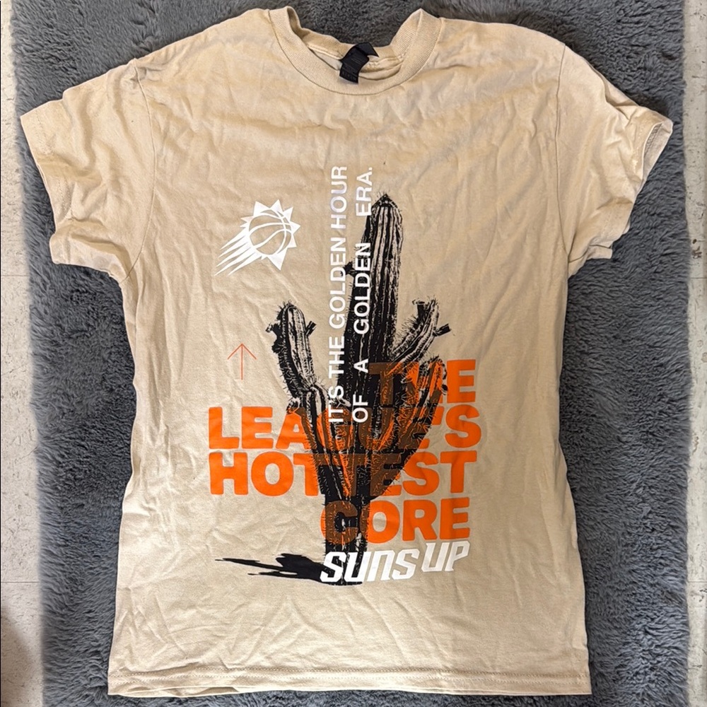 Phoenix Suns Graphic T-Shirt with Orange and White Print